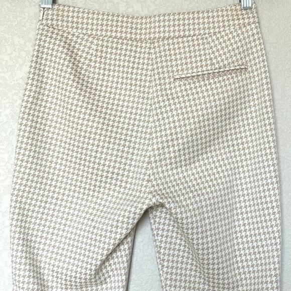 SEZANE Clara Trousers Camel/Ecru Houndstooth Women’s Size 34/US 2 EUC - Picture 11 of 15
